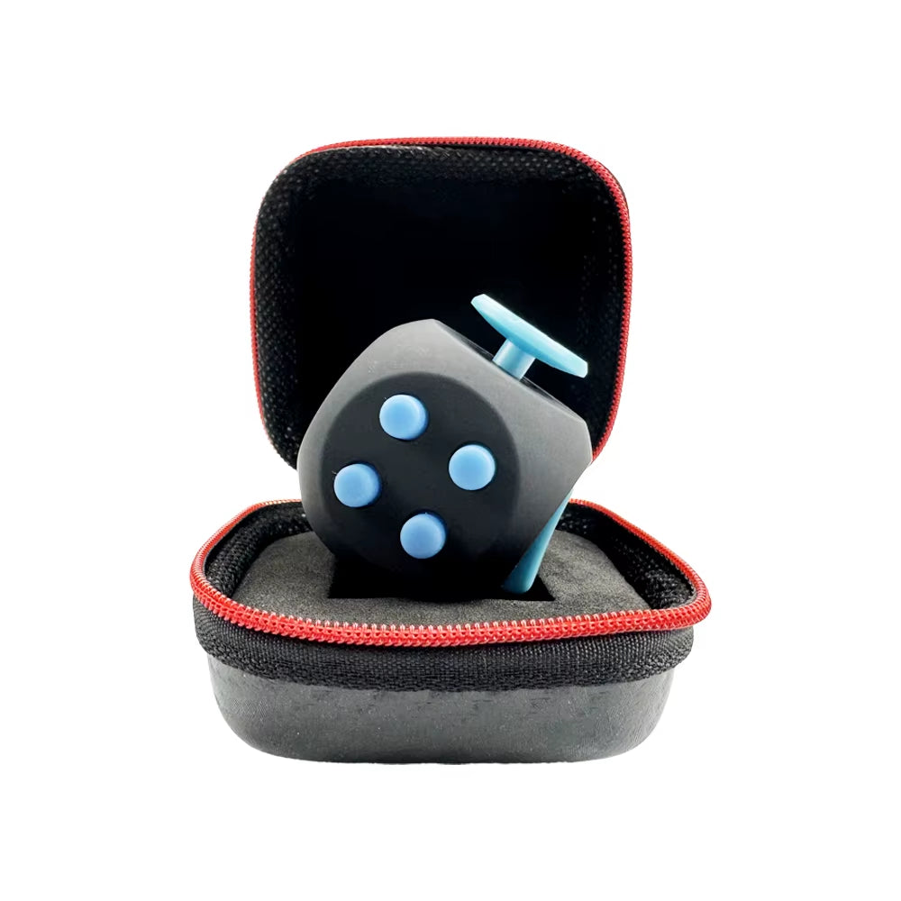 Fidget Cube EDC Stress Relief Toy - Sensory Fidgeting Dice for Adults and Children with Autism and ADHD, 12 Sides for Enhanced Focus