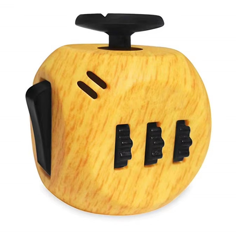 Fidget Cube EDC Stress Relief Toy - Sensory Fidgeting Dice for Adults and Children with Autism and ADHD, 12 Sides for Enhanced Focus