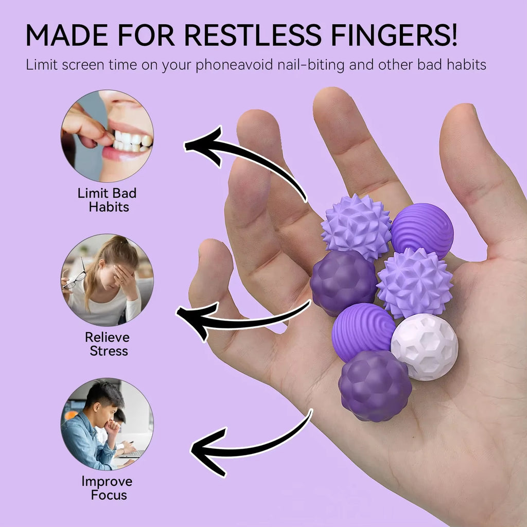 Silicone Magnetic Sensory Balls - Therapeutic Fidget Toy for Anxiety Relief and Support for Autism