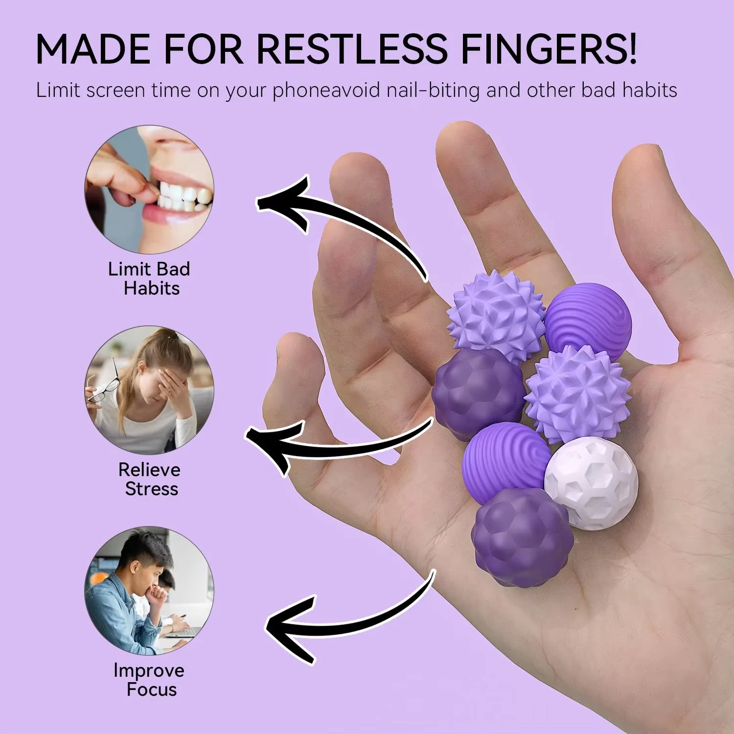 Silicone Magnetic Sensory Balls - Therapeutic Fidget Toy for Anxiety Relief and Support for Autism
