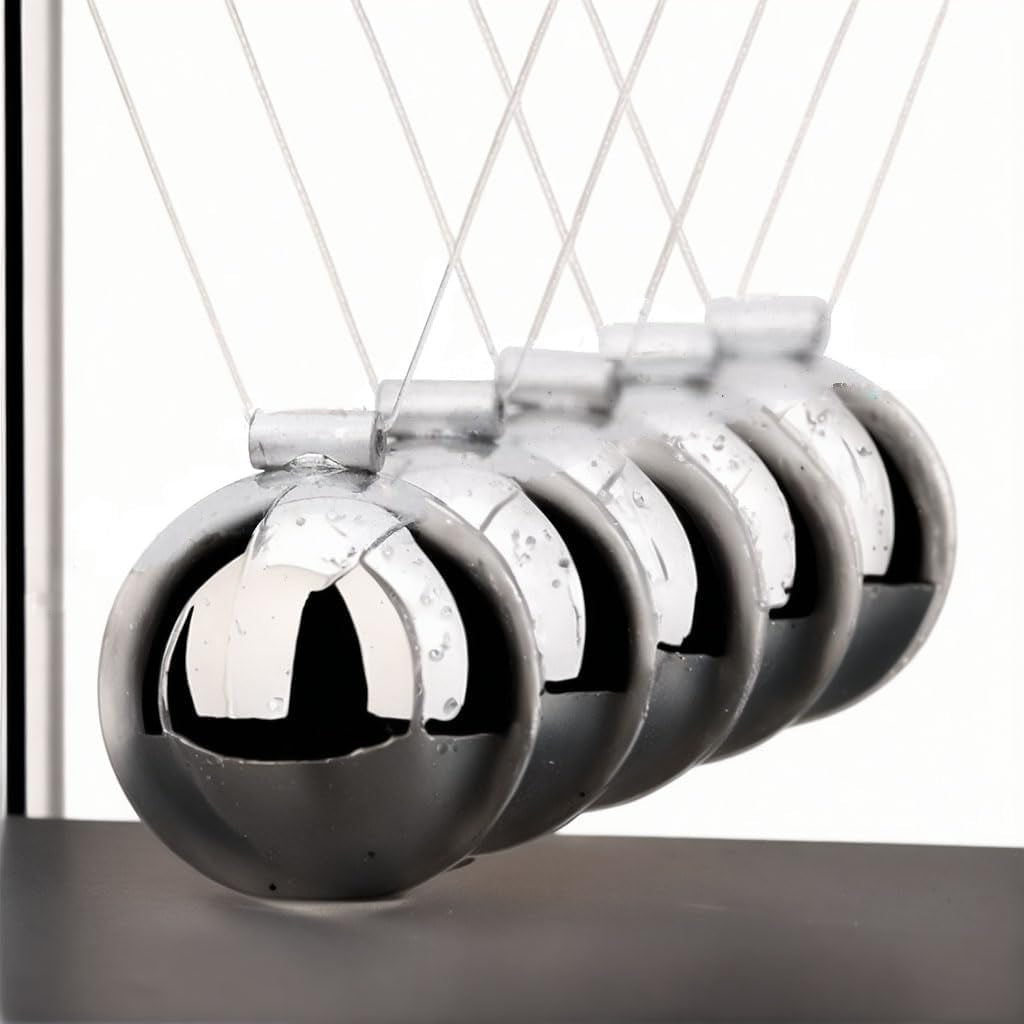Swing Balance Balls Newtons Cradle Metal Crafts Kids Teen Toy Science Physics Educational Desktop Decoration Kinetic Motion Home Office Ornaments Desk Gadgets Gift