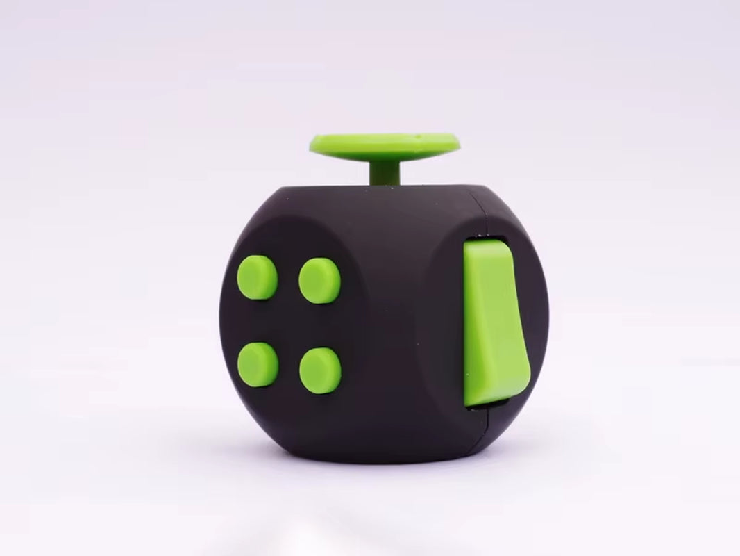 Fidget Cube EDC Stress Relief Toy - Sensory Fidgeting Dice for Adults and Children with Autism and ADHD, 12 Sides for Enhanced Focus