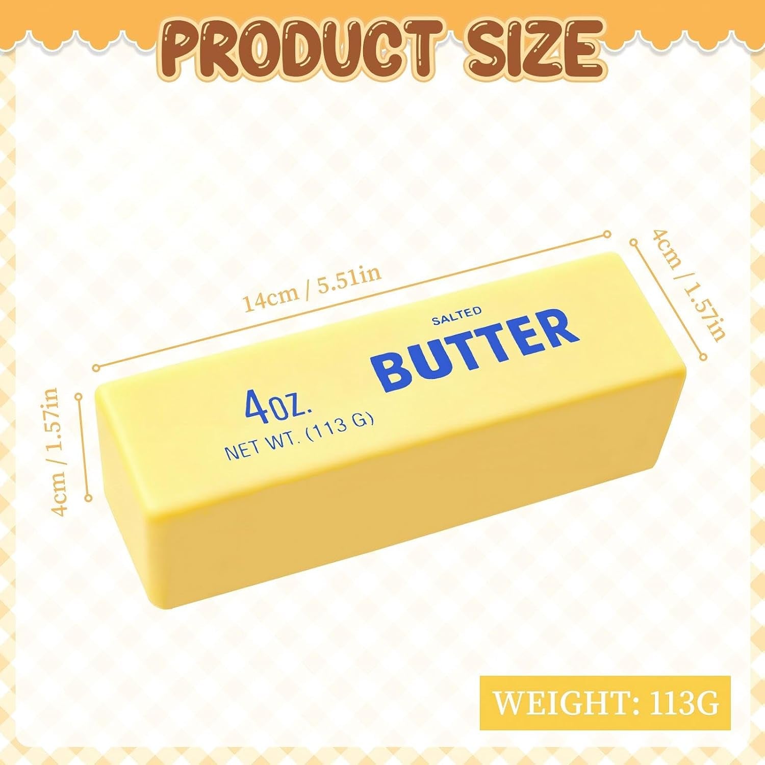 Butter Squeeze Stress Relief Toy - 5.5" x 1.5" Slow Rebound Sensory Ball for Adults, Unique Office Decor (Single Unit)