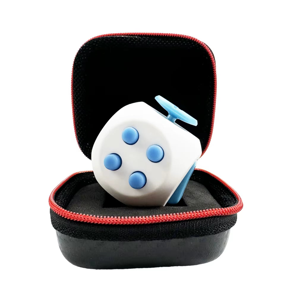 Fidget Cube EDC Stress Relief Toy - Sensory Fidgeting Dice for Adults and Children with Autism and ADHD, 12 Sides for Enhanced Focus