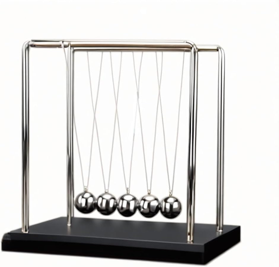 Swing Balance Balls Newtons Cradle Metal Crafts Kids Teen Toy Science Physics Educational Desktop Decoration Kinetic Motion Home Office Ornaments Desk Gadgets Gift
