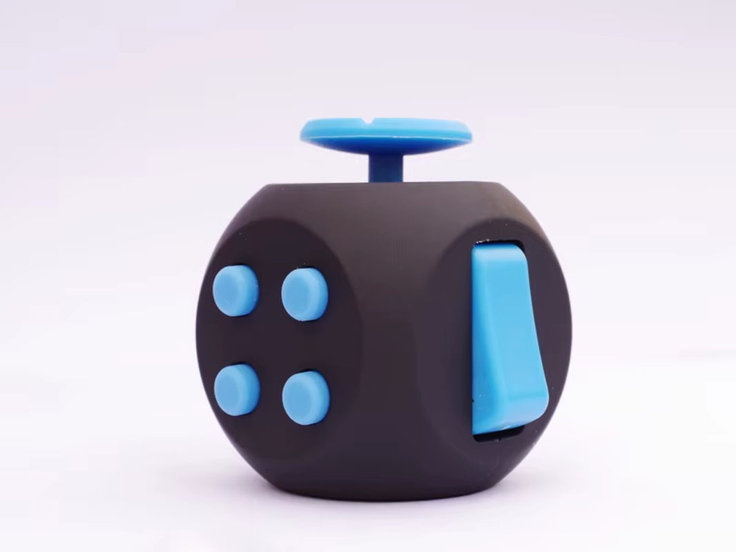 Fidget Cube EDC Stress Relief Toy - Sensory Fidgeting Dice for Adults and Children with Autism and ADHD, 12 Sides for Enhanced Focus