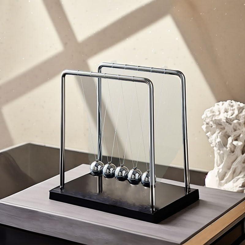 Swing Balance Balls Newtons Cradle Metal Crafts Kids Teen Toy Science Physics Educational Desktop Decoration Kinetic Motion Home Office Ornaments Desk Gadgets Gift