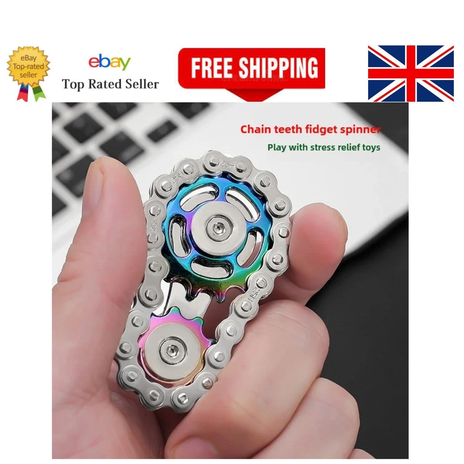 Premium Metal Fidget Spinner for Stress Relief - Ideal Handheld and Desk Accessory for Adults
