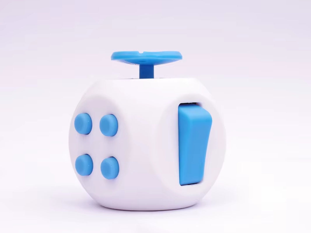 Fidget Cube EDC Stress Relief Toy - Sensory Fidgeting Dice for Adults and Children with Autism and ADHD, 12 Sides for Enhanced Focus