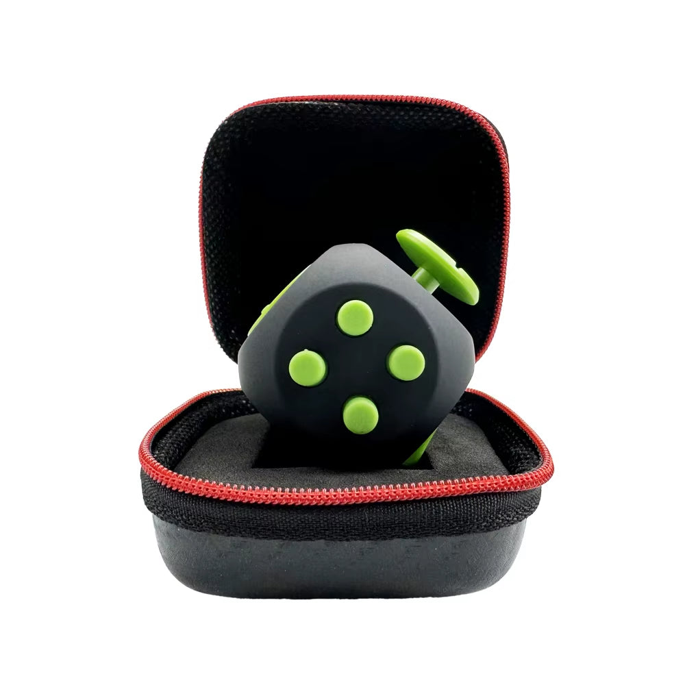 Fidget Cube EDC Stress Relief Toy - Sensory Fidgeting Dice for Adults and Children with Autism and ADHD, 12 Sides for Enhanced Focus