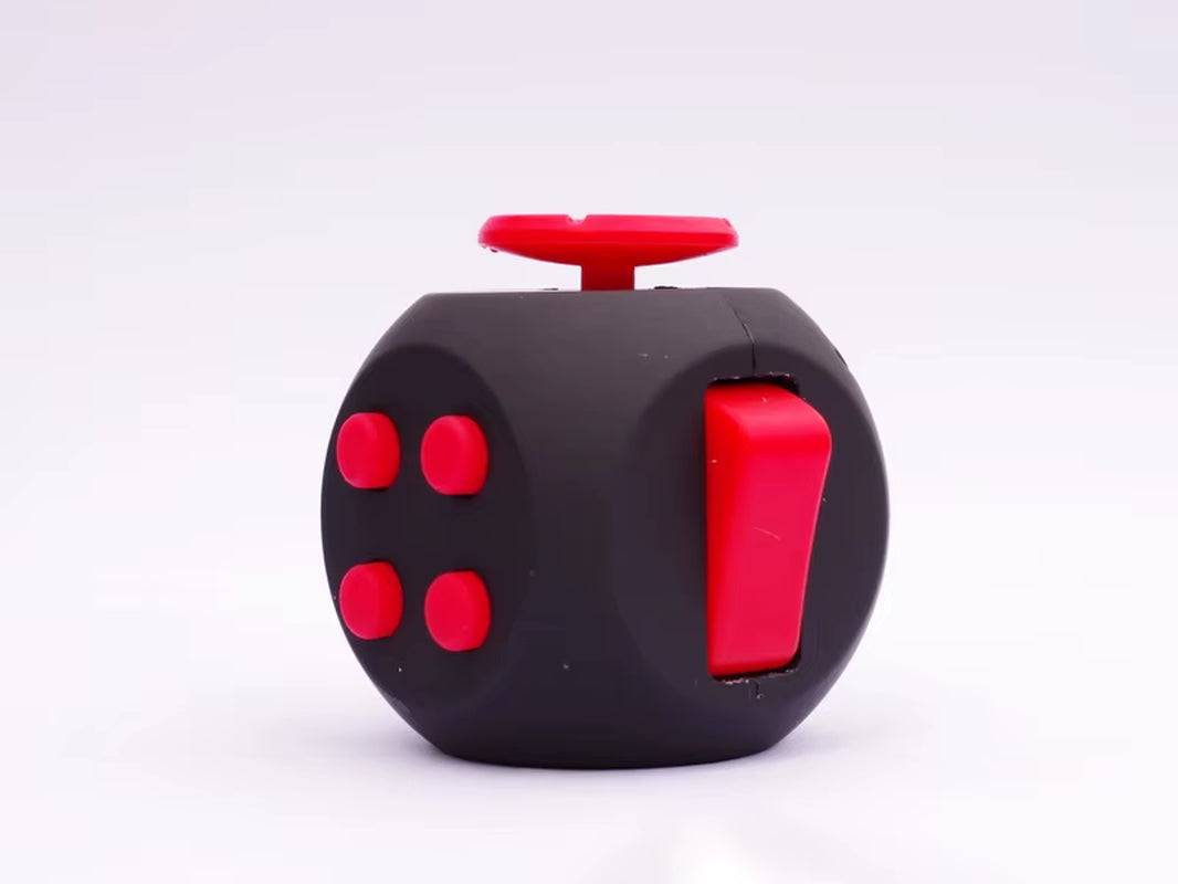 Fidget Cube EDC Stress Relief Toy - Sensory Fidgeting Dice for Adults and Children with Autism and ADHD, 12 Sides for Enhanced Focus
