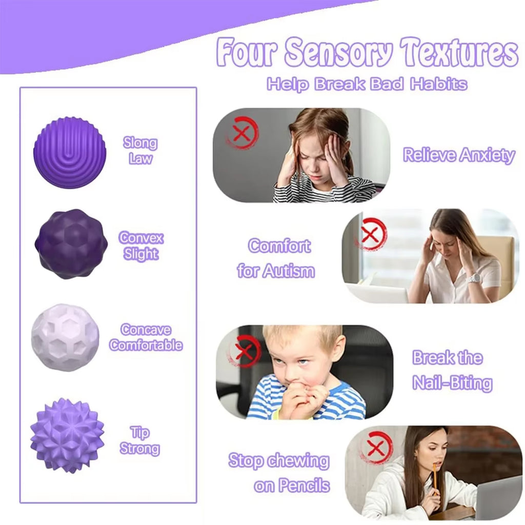 Silicone Magnetic Sensory Balls - Therapeutic Fidget Toy for Anxiety Relief and Support for Autism
