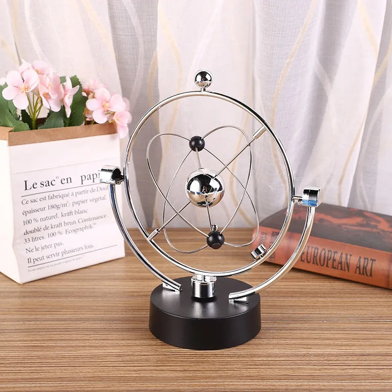 Celestial Orbital Desk Ornament - Galaxy Perpetual Motion Device for Office Decor and Distinctive Gifts